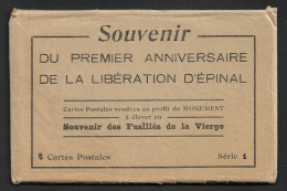 88 - EPINAL - SOUVENIR DU 1ER ANNIVERSAIRE DE LA LIBERATION - POCHETTE DE 10 CARTES AU PROFIT DU MONUMENT DES FUSILLES - Epinal