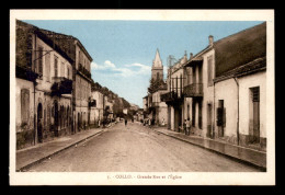 ALGERIE - COLLO - GRANDE RUE ET L'EGLISE - Autres & Non Classés