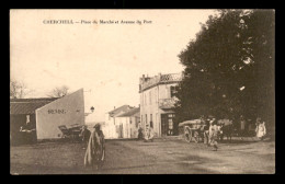 ALGERIE - CHERCHELL - PLACE DU MARCHE ET AVENUE DU PORT - HOTEL DE LA MARINE - Autres & Non Classés