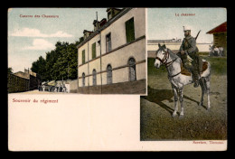 ALGERIE - TLEMCEN - SOUVENIR DU REGIMENT - CASERNE DES CHASSEURS - LE CHASSEUR - CARTE COLORISEE - Tlemcen