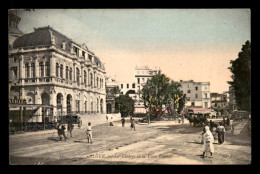 ALGERIE - ALGER - LE THEATRE ET LA PLACE BRESSON - CARTE COLORISEE - Algiers