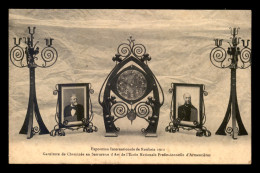 ARCHITECTURE - ART-NOUVEAU - EXPO INTERNATIONALE DE ROUBAIX 1911 - GARNITURES DE CHEMINEES PAR L'ECOLE D'ARMENTIERES - Autres & Non Classés