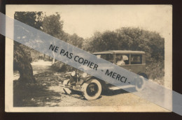 AUTOMOBILES - ANCIENNE - RELIGIEUSE AU VOLANT - PHOTOGRAPHE AUBES-SETE-MONTPELLIER - CARTE PHOTO ORIGINALE - Turismo