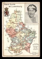 LUXEMBOURG - CARTE DU GRAND DUCHE ET PORTRAIT DE LA GRANDE DUCHESSE CHARLOTTE - VOIR ETAT - Other & Unclassified