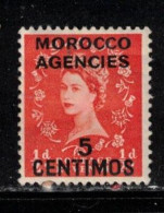 MOROCCO AGENCIES Scott # 559 MH - QEII With Overprint & Surcharge - Bureaux Au Maroc / Tanger (...-1958)