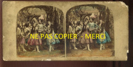 PHOTO STEREO - LA DANSE - FORMAT 17 X 8.5 CM - VOIR ETAT - Stereoscopic