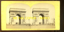 PHOTO STEREO - PARIS - L'ARC DE TRIOMPHE - FORMAT 17 X 8.5 CM  - Stereoscopio