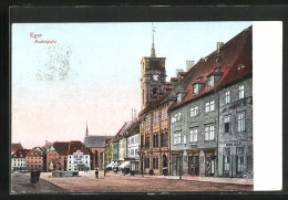 AK Eger, Marktplatz Im Abendlicht  - Tchéquie