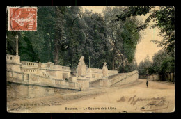 21 - BEAUNE - LE SQUARE DES LIONS - CARTE TOILEE ET COLORISEE - Beaune