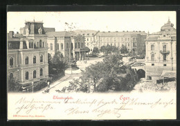 AK Eger, Theaterplatz Im Sonnenlicht  - Tsjechië