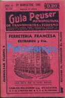 228276 ARGENTINA BUENOS AIRES GUIA PEUSER METROPOLITANA TRANSPORTE Y TURISMO AÑO 15 Nº 171 LIBRILLO NO POSTAL POSTCARD - Argentina