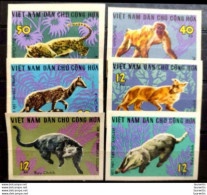 D7659  Mammals - North Vietnam Yv 427-32 - Imperforated - MNH - 6,65 - Sonstige & Ohne Zuordnung