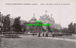 R623906 Thames Embankment Gardens. London. Cecil And Savoy Hotels In Distance - Altri & Non Classificati