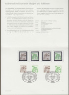 Bund: Minister Card - Ministerkarte Typ IV, Mi-Nr. 1037-38 + B.: " Dauerserie Burgen U. Schlösser: 40 Pfg + 50 Pfg  "  X - Lettres & Documents