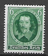 GERMANIA REICH TERZO REICH 1936 ANNIVERSARIO DELLA MORTE DI OTTO VON GUERICKE UNIF. 564 MNH XF - Nuovi