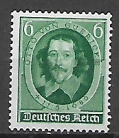 GERMANIA REICH TERZO REICH 1936 ANNIVERSARIO DELLA MORTE DI OTTO VON GUERICKE UNIF. 564 MLH  XF - Unused Stamps