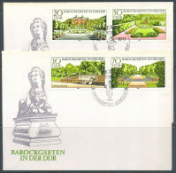 East Germany DDR 1980, Baroque Gardens, FDC - Autres & Non Classés