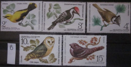 RUSSIA ~ 1979 ~ S.G. NUMBERS 4922 - 4926, ~ 'LOT B' ~ BIRDS. ~ MNH #03602 - Ongebruikt