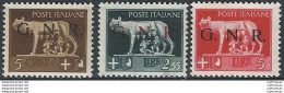 1943 Repubblica Sociale G.N.R. Brescia I Spaziata MNH Sassone N. 470A/485A - Other & Unclassified