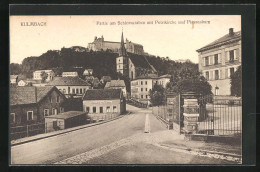 AK Kulmbach, Partie Am Schiessgraben Mit Petrikirche Und Plassenburg  - Kulmbach