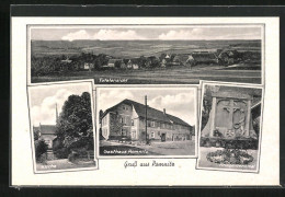 AK Pomnitz, Gasthaus Pomnitz, Kirche, Kriegerdenkmal  - Other & Unclassified