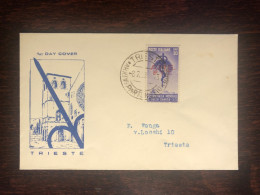 TRIESTE A FDC COVER 1949 MEDICAL  HEALTH MEDICINE STAMPS - Other & Unclassified