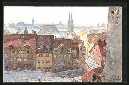 Künstler-AK Nürnberg, Blick Von Der Burg  - Nuernberg