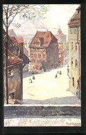 Künstler-AK Nürnberg, Albrecht Dürerhaus Aus Der Vogelschau  - Nürnberg