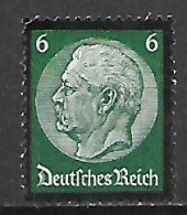 GERMANIA REICH TERZO REICH 1934 MORTE DEL PRESIDENTE HINDENBURG  UNIF. 505 MNH  XF - Ungebraucht