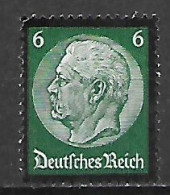 GERMANIA REICH TERZO REICH 1934 MORTE DEL PRESIDENTE HINDENBURG  UNIF. 505 MNH  XF - Unused Stamps