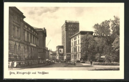 AK Gera, Kreisgericht Und Hochhaus, Sparkasse  - Gera