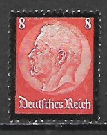 GERMANIA REICH TERZO REICH 1934 MORTE DEL PRESIDENTE HINDENBURG  UNIF. 506 MNH  XF - Unused Stamps