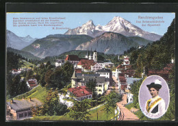 AK Berchtesgaden, Ortsansicht Mit Gebirge  - Berchtesgaden