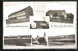 AK Rommelshausen, Neue Schule, Katholische Kirche, Turn- Und Festhalle  - Autres & Non Classés