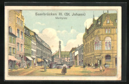 AK Saarbrücken-St. Johann, Marktplatz  - Saarbruecken