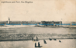R024872 Lighthouse And Fort. New Brighton. 1913 - World