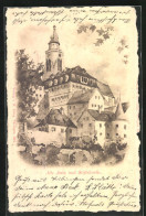 Künstler-AK Tübingen, Alte Aula Und Stiftskirche  - Tübingen