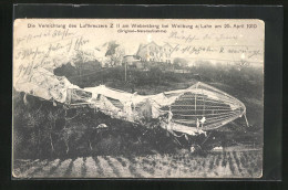 AK Die Vernichtung Des Luftkreuzers Z II Am Webersberg Am 25. April 1910  - Aeronaves