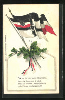 AK 1. Regiment, Flaggen Mit Eichenzweig  - Regimenten