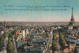 CPA Paris-Vue Prise De L'Arc De Triomphe-24    L2895 - Mehransichten, Panoramakarten