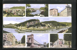 AK Tetschen-Bodenbach / Decin, Mozartstrasse, Kaiser Franz Josef-Strasse, Sparkasse  - Czech Republic