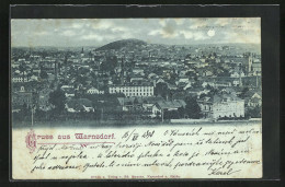 Mondschein-AK Warnsdorf / Varnsdorf, Panorama  - Tchéquie
