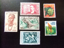 56 AFRIQUE OCCIDENTALE FRANCAISE (A.O.F.) / PEQUEÑO LOTE SELLOS / YVERT 34+52+47+62+69+70 FU - Usati