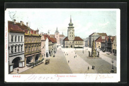 AK Saaz, Ringplatz Mit Rathaus  - Tschechische Republik
