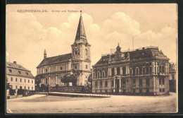 AK Georgswalde, Kirche Und Rathaus  - Tschechische Republik