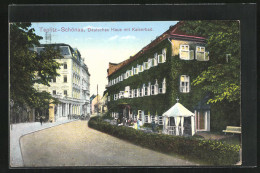 AK Teplitz Schönau / Teplice, Deutsches Haus Mit Kaiserbad  - Tschechische Republik