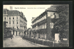 AK Teplitz Schönau / Teplice, Deutsches Haus Mit Kaiserbad  - Tschechische Republik