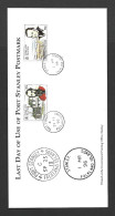 Falkland Islands 1996 Last Day Of Use Of Port Stanley Postmark Special Cover , Founding Of Stanley Franking - Falklandinseln