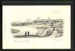 AK Saaz, Panorama Von Westen  - Tchéquie