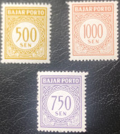 BAJAR PORTO - 1962 - Indonesia - 500-1000-750 SEN - Indonesië